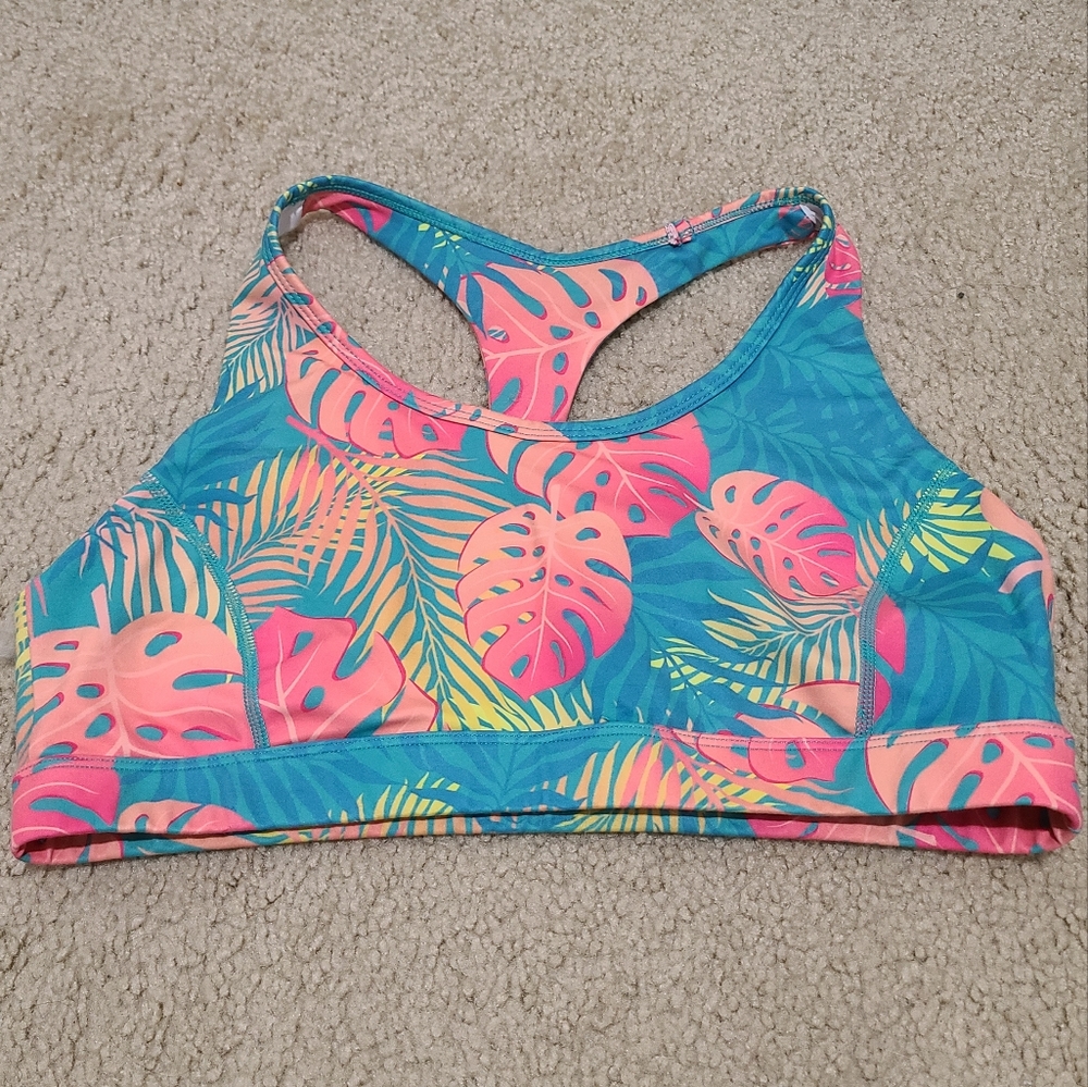 NWOT Enviro Co. Crop Top Tropical Print